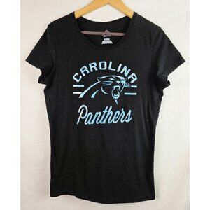 Carolina Panthers Women's Shirt Size XL Black Short Sleeve Majestic NFL Top